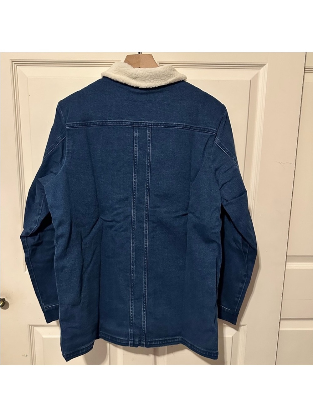 Sezane | Jacket | Will Jacket Indigo Faux Sheepskin Collar - Picture 6 of 14